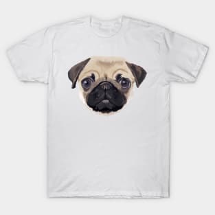 Pug Life on White T-Shirt